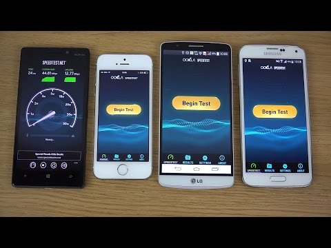 Nokia Lumia 930 vs. iPhone 5S vs. LG G3 vs. Samsung Galaxy S5 - Internet Speed Test