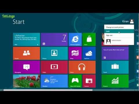 how to lock screen windows 8