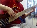 Postman Pat theme tune two handed tapping on 5 string bass
