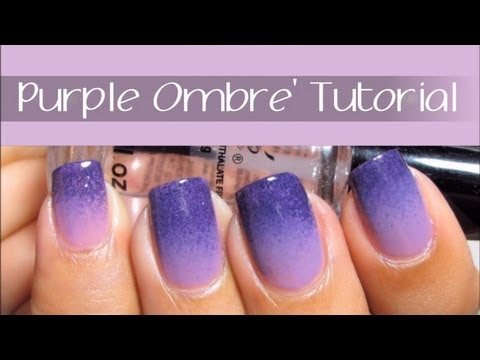 how to purple ombre nails