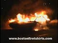 Boston Fire Department Battles a Auto Fire