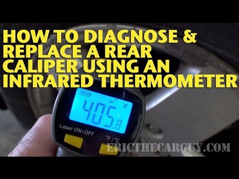 How To Diagnose and Replace a Rear Caliper Using an Infrared Thermometer -EricTheCarGuy