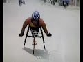 Wheelchair Crash New York Marathon. (Kurt Fearnley)