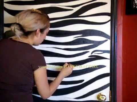 how to zebra paint a wall