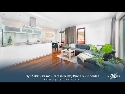 Video Prodej bytu 3+kk - 79 m² + terasa 12 m² a dvojgaráž 25 m², Na pomezí, Praha 5 - Jinonice