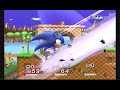 Brawl Hacks - Giant Growing Sonic/Super Sonic v.s. Mario and Yoshi