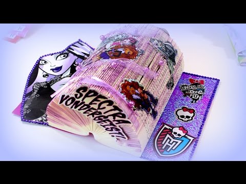 DIY Bastelideen Basteln mit Büchern - Monster High Tischdeko Kindergeburtstag