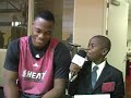 Miami Heat Players are Interviewed by Student Reporter Damon Weaver Miami Heat Players are Interviewed by Student Reporter Damon Weaver