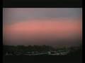 Shelf cloud at sunset