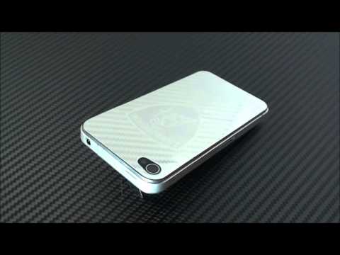 REAL silver, lamborghini logo backplate replacement for apple iphone 4