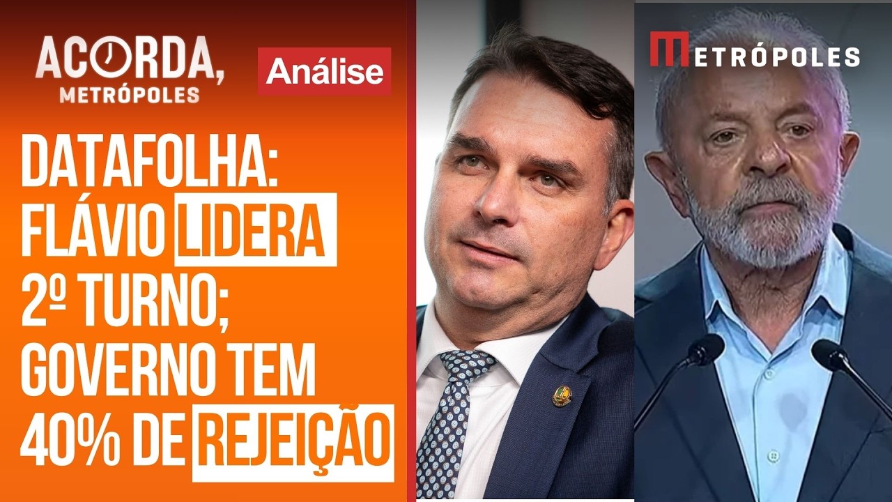 Datafolha: Flávio Bolsonaro tem 46% contra 45% de Lula no 2º turno