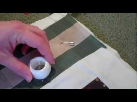 how to tie off a quilt