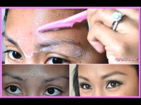 how to trim eyebrows using blade