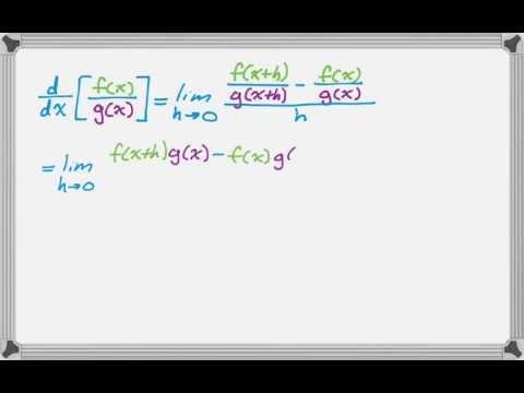 how to prove quotient rule