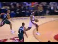 LEBRON JAMES dunks from the free trow line