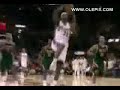 LEBRON JAMES dunks from the free trow line LEBRON JAMES dunks from the free trow line