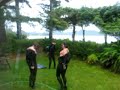 Stuck in wetsuits