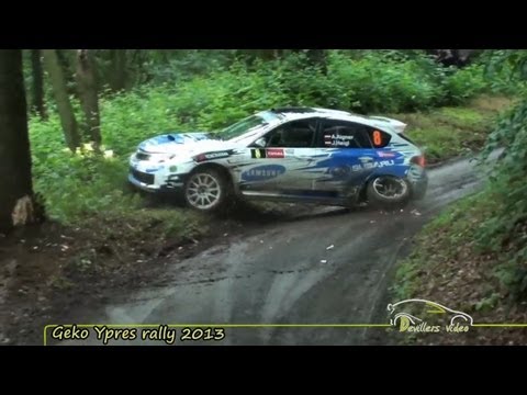 rally - ERC Geko Ypres rally 2013 : Rallye remporté par Freddy Loix (Skoda Fabia S2000 - 8ème victoire!) devant les 2 Peugeot 207 S2000 de Bouffier et Breen. Présenc...