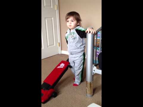 Two Year Old Learning How To Say Vacuum