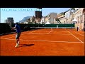 http://www.top-tennis-training.org/ alexandr dolgopolov of ukraine and gael monfils of france training at the atp tour monte carlo master series event held i...