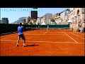 http://www.top-tennis-training.org/ alexandr dolgopolov of ukraine and gael monfils of france training at the atp tour monte carlo master series event held i...