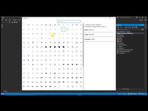 Segoe MDL2 font Cheat sheet app