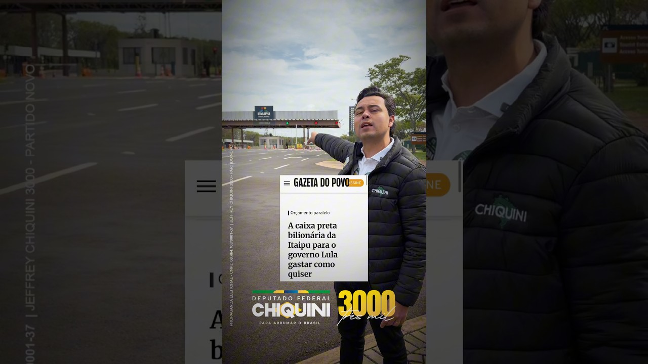 Em 2027, vamos abrir a caixa-preta da Itaipu e revirar todos os contratos fraudulentos que o PT fez