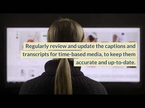 How to implement WCAG-2.1 guideline 1.2 Time-based Media