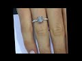 1 carat Cushion cut Diamond Engagement Ring Thin Band