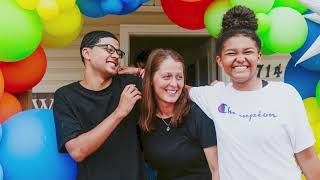 This is a video about a family who participated in the Habitat for Humanity program and the VU employees who helped volunteer.
