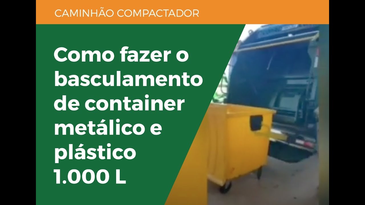 Basculamento de container metálico e plástico 1.000 L