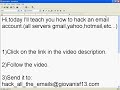 How to hack an e-mail account(NO SCAM)