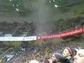 Gladbach gegen Aachen - Rauchbomben von Aachen :-)