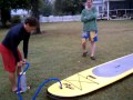 Inflatable SUP board demo at Inn at Tabbs Creek