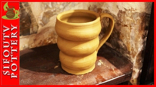 Hello Guys, New Pottery Video!!! Pottery throwing - How to Make a Pottery BeeHive Mug #96