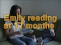 Emily reading at 17 months