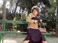 Grandma killing pigeons with a MP5