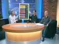 leeds united's andy hughes and peter sweeney take on soccer nights headers & volleys game.