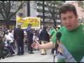 Gloria Stella Díaz marcha con vendedores de Chance