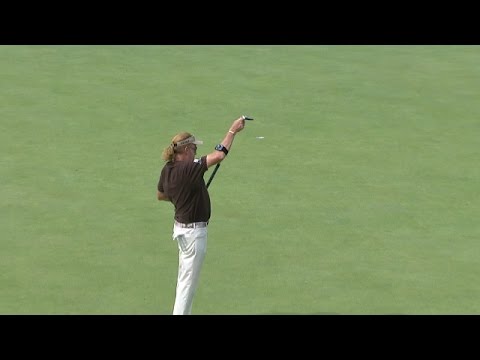Miguel Angel Jimenez channels his inner Chi Chi at Bridgestone