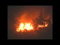 Tower House above Ventana Inn burning up Propane blasting