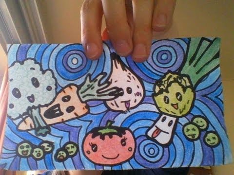 how to draw vegetables