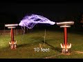 Twin Solid State Musical Tesla Coils Out of Phase