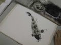 Carp, Koi, sumi-e