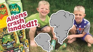 Treasure X Aliens CRASH LANDED in our backyard!