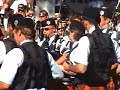the 78th fraser highlanders pipe band playing their medley at the north american pipe band chcampionships in maxville, 2005