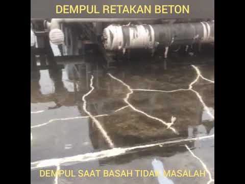 Dempul Retakan Dak Beton dengan DEMP-X Perekat Extreme