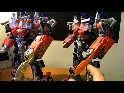 Optimus Prime - A look at the Japanese Exclusive Buster Optimus Prime figure, including better paint, shiny chrome, and a transforming gun!!