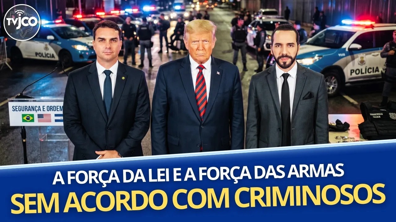 FLAVIO BOLSONARO, TRUMP E BUKELE A FORÇA DA LEI NÃO FAZ ACORDO COM CRIMINOSOS