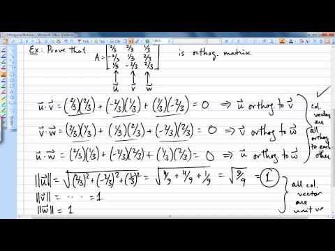 how to prove orthogonal matrix